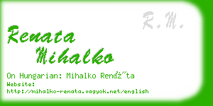 renata mihalko business card